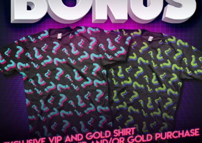 Bonus Limited Edition T-Shirt with VIP & Gold Tickets